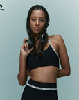 YPL lapel chest padded sports bra