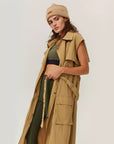 YPL New Sleeveless Trench Coat Jacket