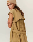 YPL New Sleeveless Trench Coat Jacket
