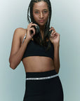 YPL lapel chest padded sports bra