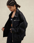 YPL Black PU Leather Jacket