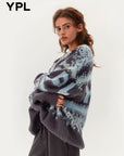 YPL2024 new autumn and winter knitted sweater women's lazy style