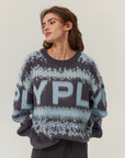 YPL2024 new autumn and winter knitted sweater women's lazy style